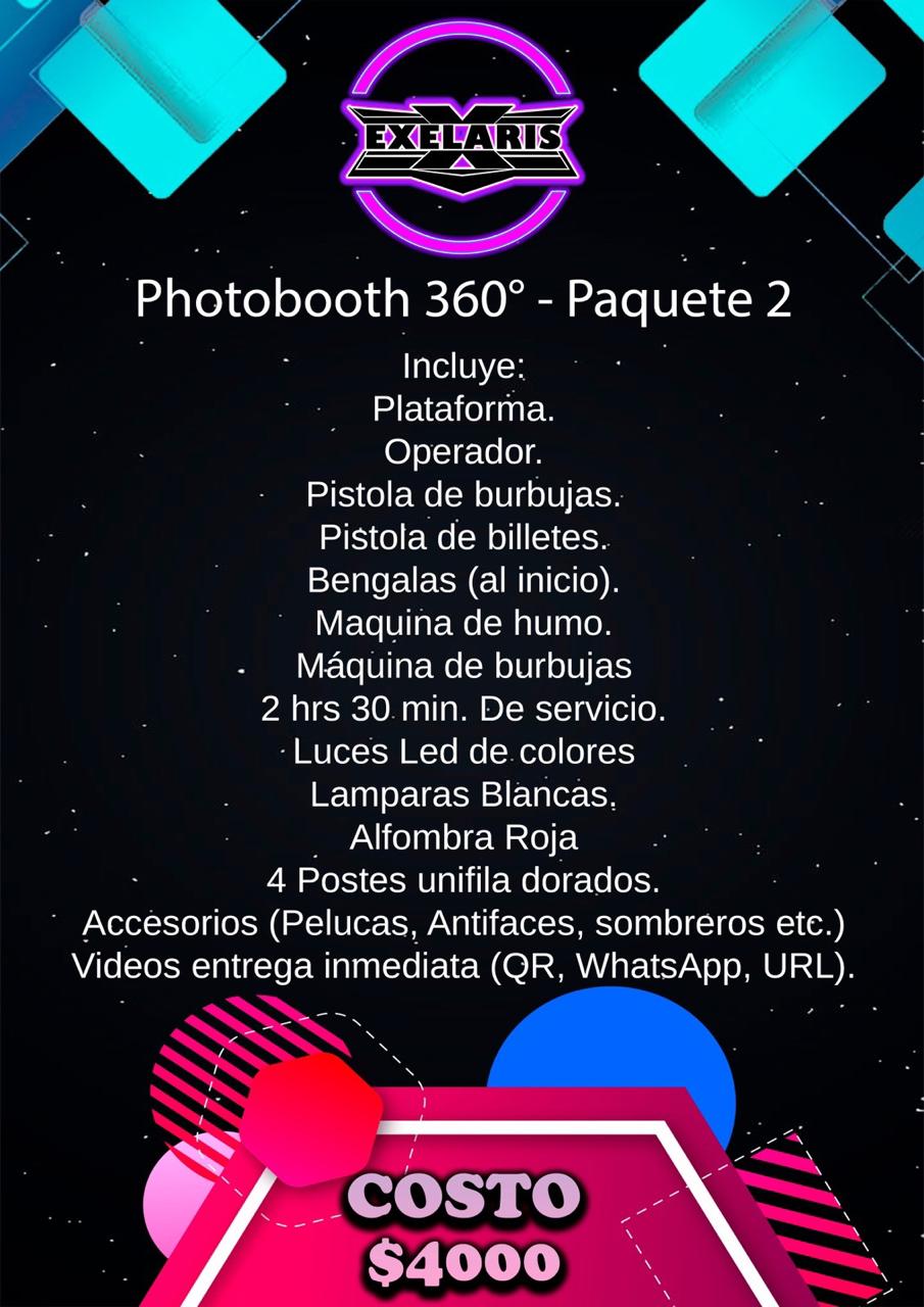 Cartel del paquete dos de Photobooth 360 grados