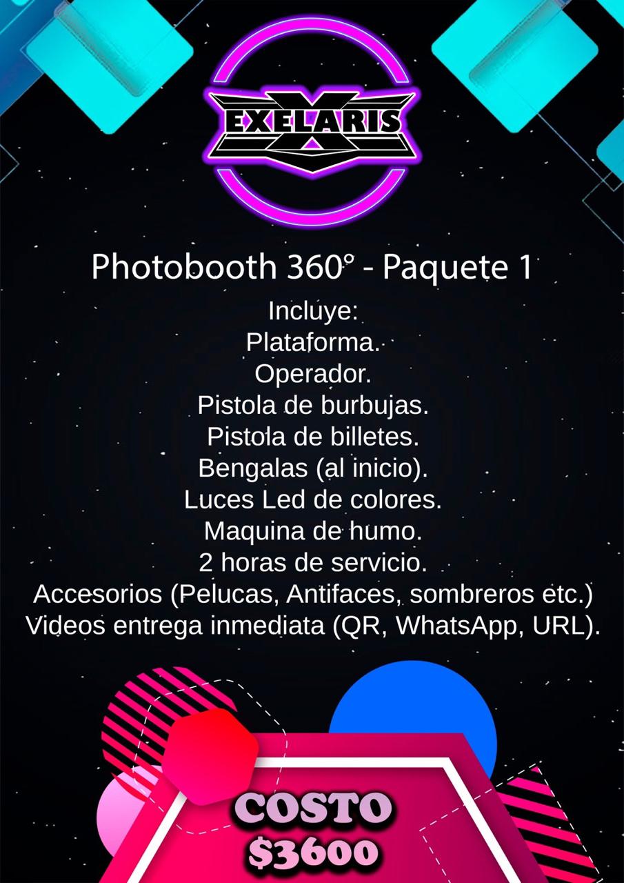 Cartel del paquete uno de Photobooth 360 grados